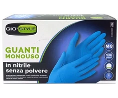 AVO+ GIOSTYLE Nitrilo vienkartinės pirštinės 100 vnt., mėlynos, M dydis 24x9,5x0,05cm