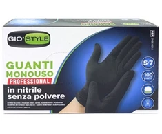 AVO+ GIOSTYLE Nitrilo vienkartinės pirštinės 100 vnt. juodos S dydžio 24x8,5x0,05cm