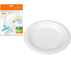 NJB desertinės lėkštės iš celiuliozės masės, 6 vnt., 1.6 x 18, 20354, Simple Solution