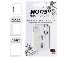Noosy SIM kortelių adapterio rinkinys + adata balta