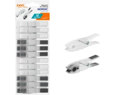 NORDIC veļas knaģi 12 gab. 25 × 9 × 2 cm 01045 SIMPLE SOLUTION 01045 (5906900010451)