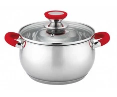 Oliver Voltz Puodas Voltz OV51210N24, 24 cm./6 l., raudonos rankenos, nerūdijantis plienas