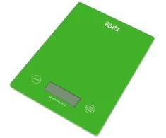 Oliver Voltz Virtuvinės svarstyklės Voltz OV51651K, 5kg, 2xAAA, LCD ekranas, žalios spalvos 20.0x14.6x1.8mm