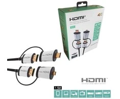 Omega laidas + adapteriai HDMI 1.5m (43865)