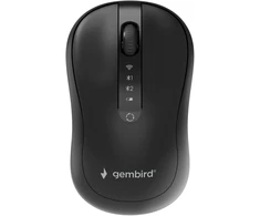 Gembird MUSW2-4B-01 Dual-mode belaidė pelė (2.4G + BT), 1600 DPI, 4-button, juodas