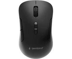 Gembird MUSW2-7B-01 Dual-mode belaidė pelė (2.4G + BT), 1600 DPI, 7-button, juodas