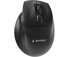 Gembird MUSW3-9B-01 Triple-mode wireless ergonomic pelė (2.4G + BT + USB), 2400 DPI, 9-button, juodas