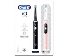 Dantų šepetėlis Oral-B iO Series 6 -sähköhammasharja, tuplapakkaus, musta / pinkki