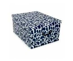 ORDINETT Cardboard box 49x39x25cm Big Box Goccia assorted, mėlynas/light pilkas/burgundy