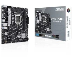 Pagrindinė plokštė „Asus PRIME B760M-K“ procesorių šeima „Intel“ procesoriaus lizdas LGA1700 DDR5 DIMM Atminties lizdai 2 Palaikomos standžiojo disko sąsajos SATA, M.2 SATA jungčių skaičius 4 Lustų rinkinys „Intel B760 mATX“