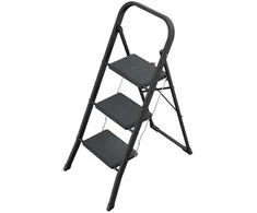 Hailo Folding step bench K44 StandardLine / steel / 3 steps, safety handle / juodas
