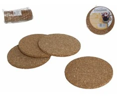 Padėkliukai puodeliams, 4 vnt. rinkinys, 2 × 10 × 10 cm, KITCHEN&amp;GO