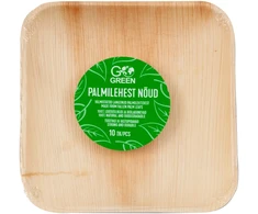 Gogreen Palmių lapų lėkštės Go Žalias 15x15cm 10 vnt./ 0,22kg