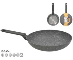 Keptuvė 26 cm, granito efekto, 5,2 x 46,5 x 26 cm, KITCHEN&amp;GO