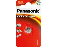 Panasonic Batteries Panasonic LR 43, Single-use battery, Alkaline, 1.5 V, 100 mAh, 11.6 mm, 11.6 mm