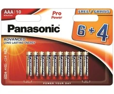 Panasonic Batteries Panasonic Pro Power battery LR03PPG/10B (6+4pcs) 5410853048497 LR03PPG/10BW 6+4F (5410853048497)
