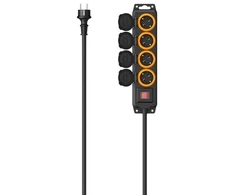 Hama Garden, Statyba, 4 SCHUKO lizdai, juodas, 4m, 3680W, IP44