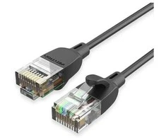 Komutacinis kabelis CAT.6A UTP/5M juodas IBIBJ VENTION