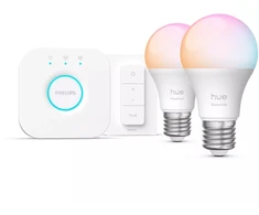 Rinkinys Philips HUE E WCA 806 A60 E27 | 8 W | 16 milijonų spalvų (2vnt. + šakotuvas + jungiklis)