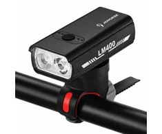 Piederums velosipēdiem iLike JOHORSE USB Rechargeable Bike Front Light 400LM LED Bicycle Headlight Dual Beam Aluminum Housing Baterija I CB-1810501 ()