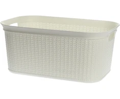 Alsea Plastikinis krepšelis su megztu raštu 27 l 22764 W balta 50 5 x 33 5 x 23 5 ALSEA 22764 W