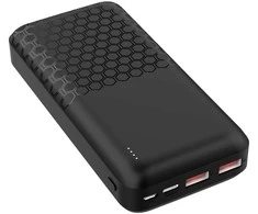 Išorinė baterija POWER BANK Platinet (PMPB20OP18B) 20000mAh (2xUSB; 2xType-C; QC3.0 22,5W) juoda