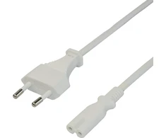 Maitinimo laidas DELTACO CEE 7/16 - C7, 1,5m, baltas / 1902293