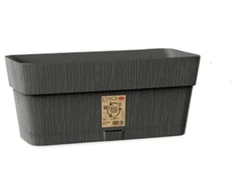 Lumarko Stefanplast gėlių dėžutė su padėklu Ethica 30x13x12cm pilka