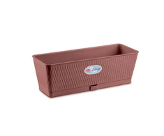 Vazonas LIBERTY lovelis su vand. rez. 9 L 50x18x16 cm ruda sp. 87569 STEFANPLAST