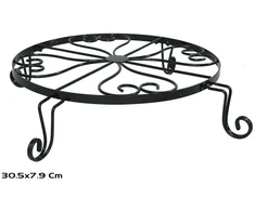 Vazonų stovas 30,5x7,9 cm juodas, GARDEN ENJOY
