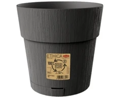 Lumarko Stefanplast Gėlių vazonas su padėklu Ethica Ø20x19cm pilka