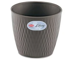 Stefanplast Gėlių vazonas "Liberty" Ø16x15cm pilkas