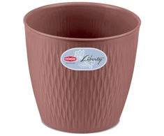 Lumarko Stefanplast gėlių vazonas Liberty Ø30x27cm ruda