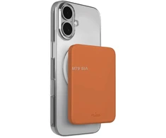 Puro 4200mAh itin plonas „MagSafe“ USB-C suderinamas išorinis akumuliatorius - oranžinis