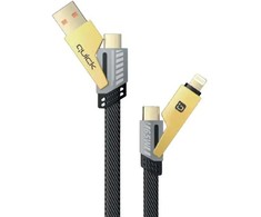 Usorteret Quick QB-100 pintas 4in1 daugiafunkcis įkrovimo ir duomenų kabelis 1.2m