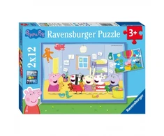 Ravensburger Dėlionė 2x12 vnt. - Kiaulytė Peppa