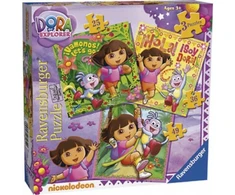 Ravensburger 3 dėlionės „Dora“, 25–49 det., nuo 4 m.