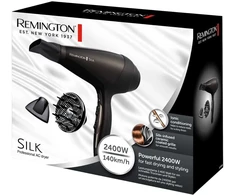 Remington Silk AC plaukų džiovintuvas 2400W juodas