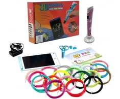 Riff 3D printing pen 7in1 5m x 20 Colors Rožinė RF-3DPEN-7IN1-PI