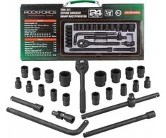 Rockforce Wmc ROCKFORCE SMŪGINIŲ GALVUČIŲ RINKINYS 24 vnt. 1/2″ 6-KAMPĖS (8-32 mm)