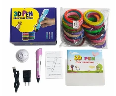 Rotaļlietas iLike 3D Pen for Kids 3D Printing Pen Spausdintuvas with 150ft PLA Filament Refills 3-Dimensional Drawing Craft Art Set 5m x 30 Co