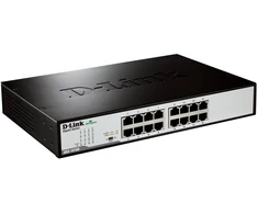 Šakotuvas D-Link DGS-1016D/E network switch Unmanaged Juodas Metallic