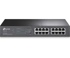 Šakotuvas TP-LINK komutatorius TL-SG1016PE, valdomas žiniatinklyje, montuojamas į stelažą, 1 Gbps (RJ-45) jungčių kiekis: 16, PoE+ jungčių kiekis: 8