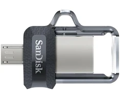 SanDisk Ultra Dual 32GB USB 3.0 / micro USB USB stick Sort SÃ¸lv