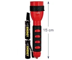 Raudonas žibintuvėlis su 5 LED, ilgis 15 cm, 4003557, Heitech