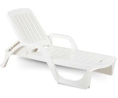 Bica Sun lounger Zanzibar baltas