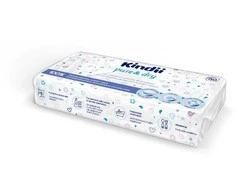 Kindii Pure &amp; Dry Dry servetėlės kūdikiams ir vaikams 1 pakuotė - 50 vnt