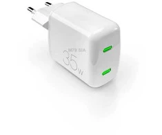 Puro Elektrik Puro MiniPro 35W GaN 2xUSB-C laidinis įkroviklis – baltos spalvos