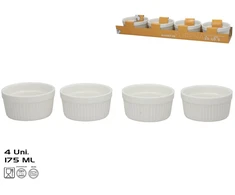 HELLA Cepšanas formas x4 175 ml 10x10x5 cm balta KITCHEN&amp;GO