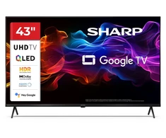 Televizorius Sharp | 43HP5265E | 43 | Smart TV | Google TV | HD | Juodas